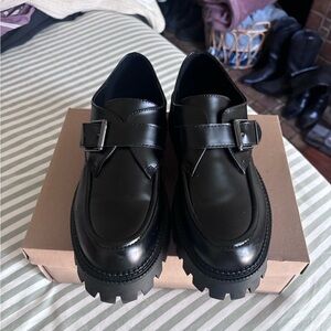 Steve Madden Women’s Black Leather Loafers